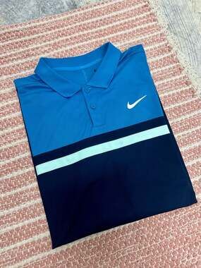 Nike Dri-FIT Victory Color-Block Golf Polo Shirt, Size L